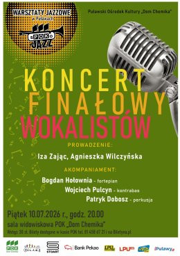 Puławy Wydarzenie Koncert Koncert Finałowy Wokalistów Warsztatów Jazzowych sPOKo Jazz Puławy 2026