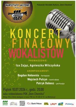 Puławy Wydarzenie Koncert Koncert Finałowy Wokalistów Warsztatów Jazzowych sPOKo Jazz Puławy 2026